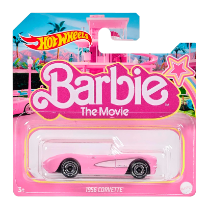 Машинка Базова Hot Wheels 1956 Corvette Barbie The Movie 1:64 HPR54 Pink - Retromagaz