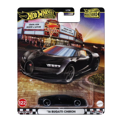 Машинка Premium Hot Wheels '16 Bugatti Chiron Boulevard 1:64 JBL30 Black - Retromagaz