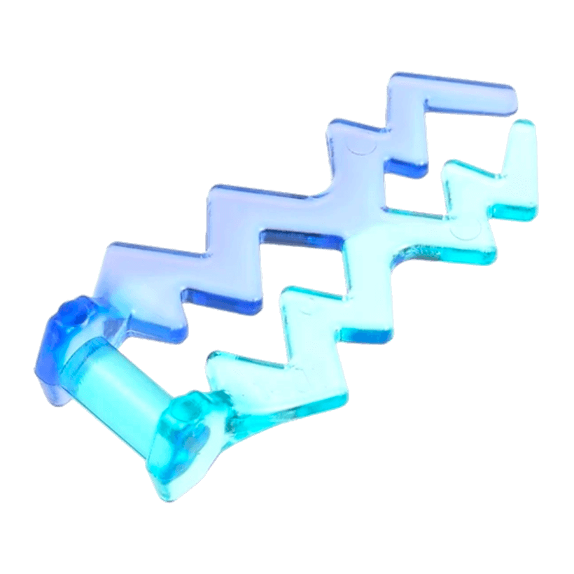 Оружие 2шт Lego Другое Wave Angular Double with Bar Handle 59233pb01 4514700 6163898 Trans-Light Blue Б/У - Retromagaz