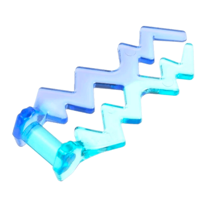 Зброя Lego Wave Angular Double with Bar Handle Інше 59233pb01 4514700 6163898 Trans-Light Blue 4шт Б/У - Retromagaz