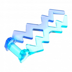 Зброя Lego Wave Angular Double with Bar Handle Інше 59233pb01 4514700 6163898 Trans-Light Blue 4шт Б/У