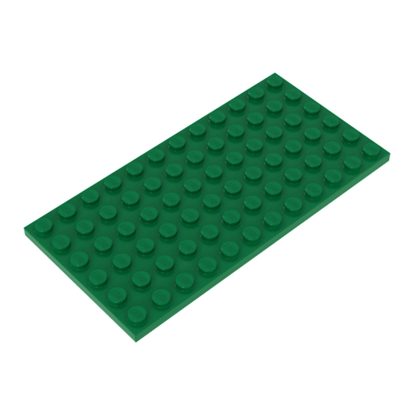 Пластина 4шт Lego Звичайна 6 x 12 3028 302828 4614769 6177783 Green Б/У - Retromagaz