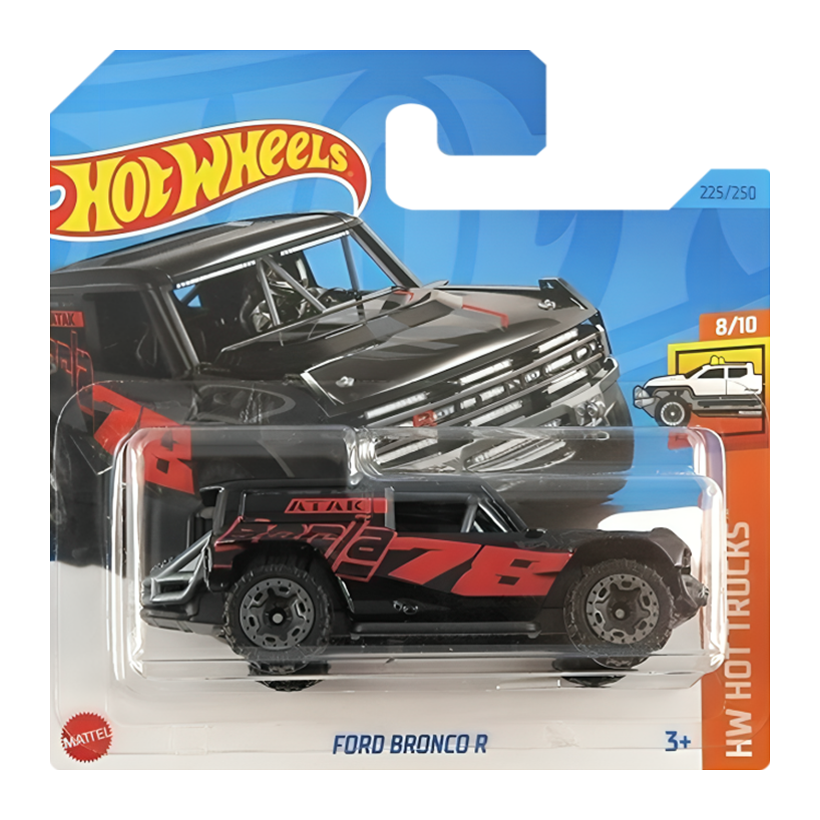 Машинка Базова Hot Wheels Ford Bronco R Hot Trucks 1:64 HKJ04 Black - Retromagaz
