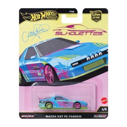Машинка Premium Hot Wheels Mazda RX7 FC Pandem Silhouettes 1:64 JBK60 Blue - Retromagaz