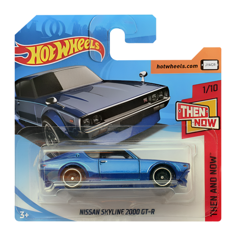 Машинка Базовая Hot Wheels Nissan Skyline 2000 GT-R Then and Now 1:64 FJX88 Blue - Retromagaz