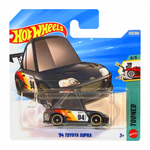 Машинка Базова Hot Wheels ’94 Toyota Supra Super Treasure Hunt STH Tooned 1:64 JJM25 Black - Retromagaz