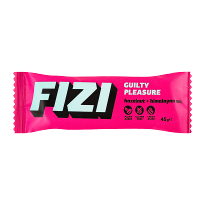 Батончик Fizi Шоколадный Guilty Pleasure Hazelnut & Himalayan Salt 45g - Retromagaz