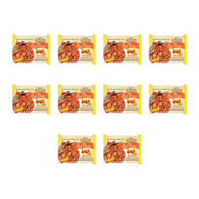 Набор Лапша 10шт Mama Рисова Пад Тай Рамен Pad Thai Stir Fried Острая 70g - Retromagaz