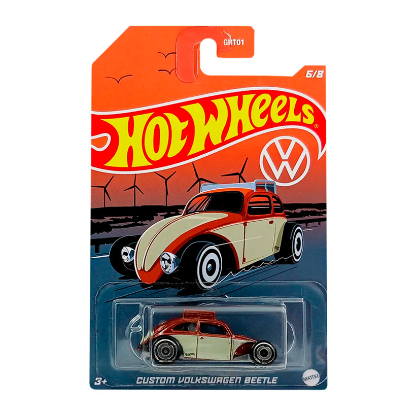 Тематическая Машинка Hot Wheels Custom Volkswagen Beetle Volkswagen 1:64 HDH45 Brown - Retromagaz