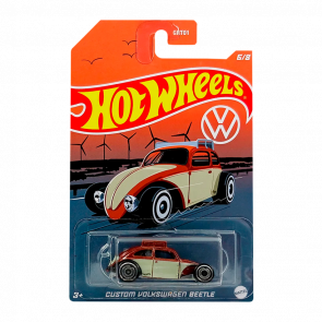 Тематическая Машинка Hot Wheels Custom Volkswagen Beetle Volkswagen 1:64 HDH45 Brown - Retromagaz