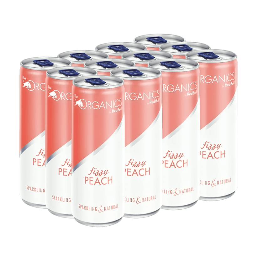 Набор Напиток 12шт Red Bull Organics Fizzy Peach 250ml - Retromagaz