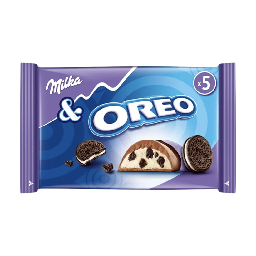 Батончик Milka & Oreo с Кремом і Печеньем (5 Батончиков) 92g - Retromagaz