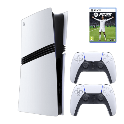 Набір Консоль Sony PlayStation 5 Pro 2TB White Новий  + Гра EA Sports FC 25 Російська Озвучка + Геймпад Бездротовий DualSense - Retromagaz