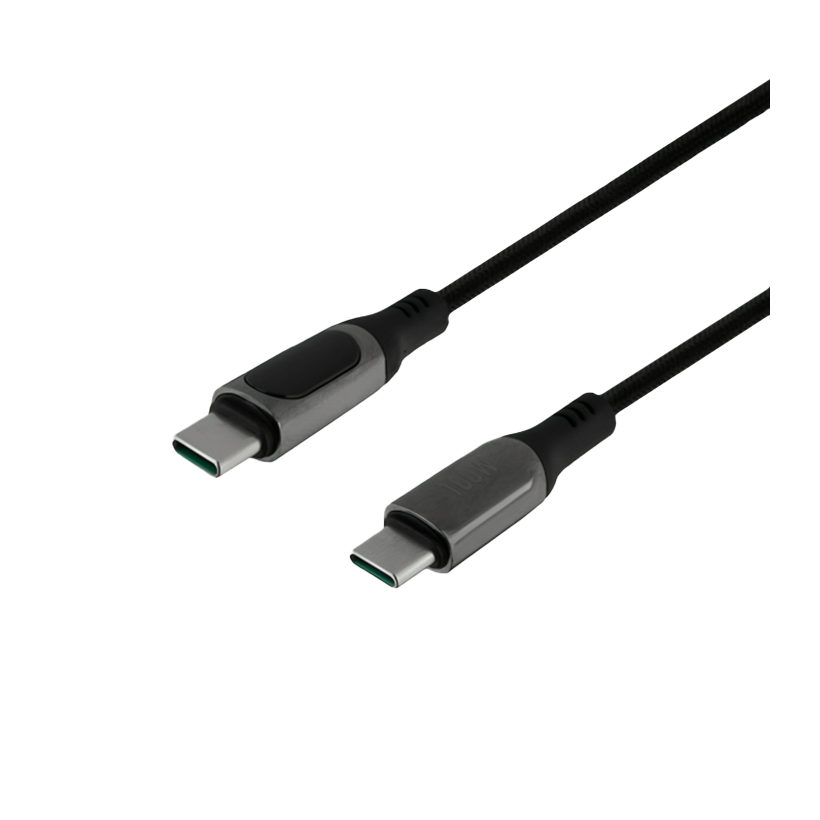 Кабель Hoco S51 Extreme 100W USB Type-C - USB Type-C Black 1.2m - Retromagaz