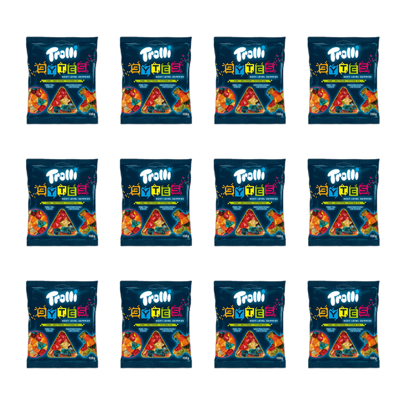 Набор Конфеты Жевательные 12шт Trolli Bytes 150g - Retromagaz
