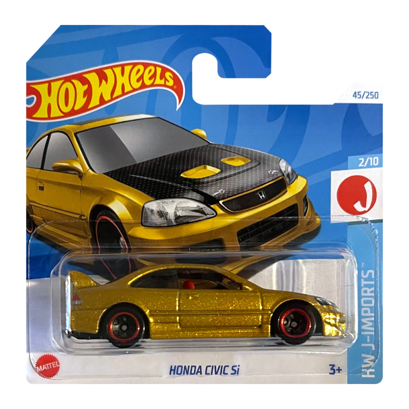 Машинка Базовая Hot Wheels Honda Civic Si J-Imports 1:64 HTC41 Gold - Retromagaz