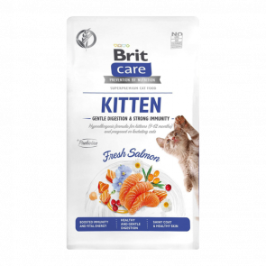 Сухой Корм для Кошек Brit Care Kitten Gentle Digestion Strong Immunity Лосось 400g