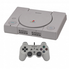 Набір Консоль Sony PlayStation 1 Chip Grey Б/У + Геймпад Дротовий DualShock