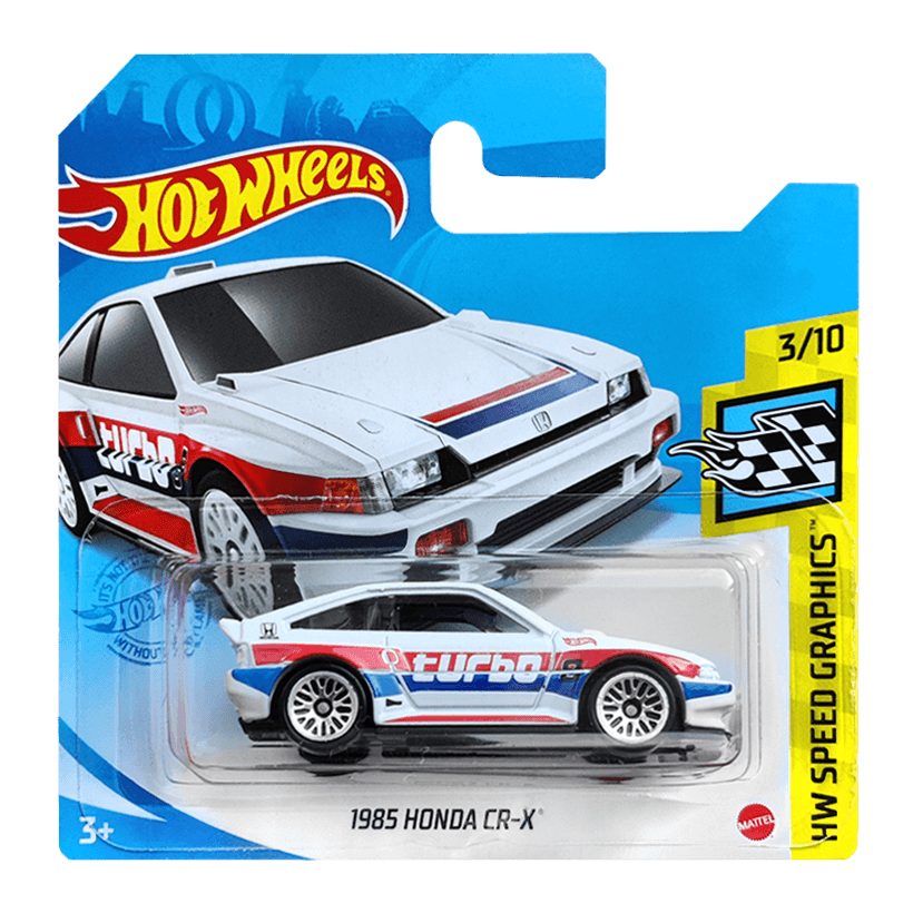 Машинка Базовая Hot Wheels 1985 Honda CR-X Speed Graphics 1:64 GRY46 White - Retromagaz