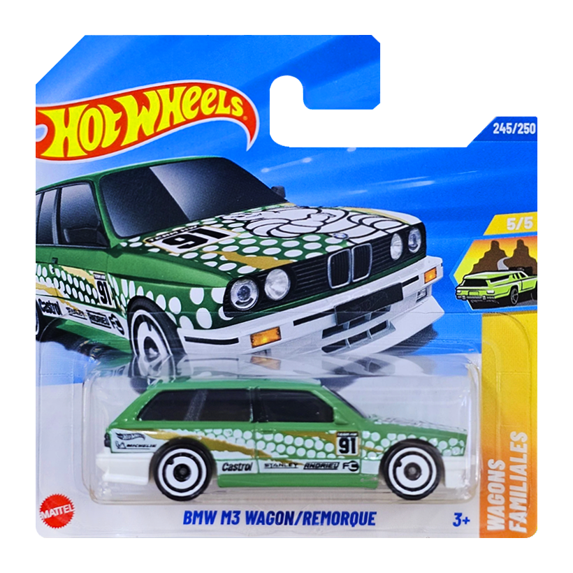 Машинка Базовая Hot Wheels BMW M3 Wagon Wagons 1:64 JBB48 Green - Retromagaz