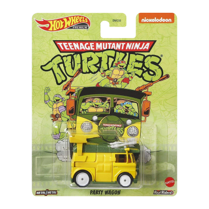 Машинка Premium Hot Wheels Teenage Mutant Ninja Turtles Party Wagon Rep. Entertainment 1:64 DMC55/GJR50 Yellow - Retromagaz