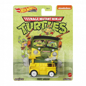 Машинка Premium Hot Wheels Teenage Mutant Ninja Turtles Party Wagon Rep. Entertainment 1:64 DMC55/GJR50 Yellow - Retromagaz