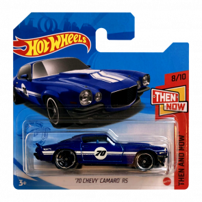 Машинка Базовая Hot Wheels '70 Chevy Camaro RS Then and Now 1:64 GTC69 Dark Blue - Retromagaz