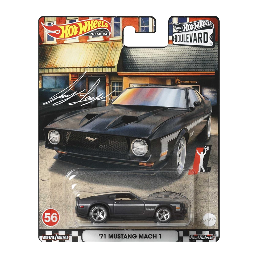 Машинка Premium Hot Wheels '71 Mustang Mach 1 Boulevard 1:64 HCR21 Black - Retromagaz