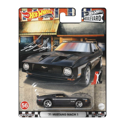 Машинка Premium Hot Wheels '71 Mustang Mach 1 Boulevard 1:64 HCR21 Black - Retromagaz