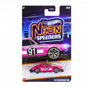 Тематична Машинка Hot Wheels Porsche '71 Porsche 911 Neon Speeders 1:64 JKY00 Pink - Retromagaz
