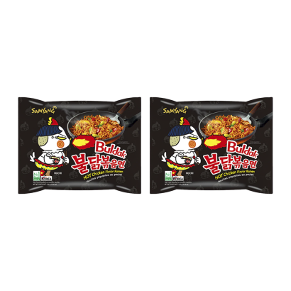 Набор Лапша 2шт Samyang Buldak Hot Chicken Flavor Ramen Острая 140g - Retromagaz