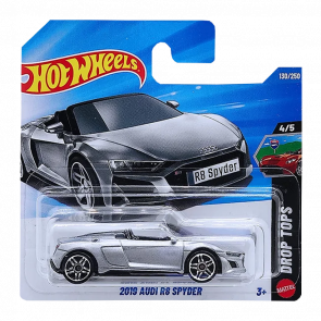 Машинка Базова Hot Wheels 2019 Audi R8 Spyder Drop Tops 1:64 JJL60 Silver - Retromagaz