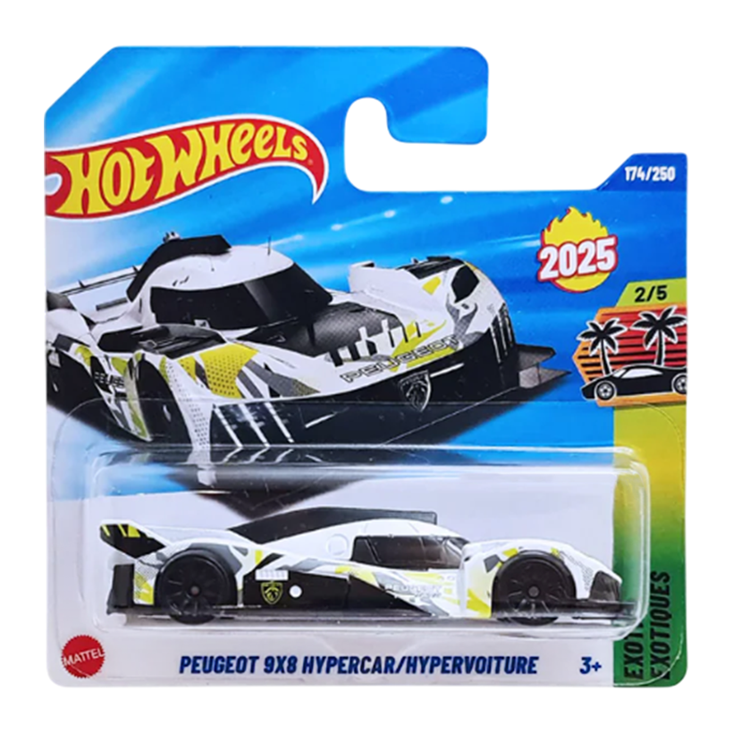 Машинка Базовая Hot Wheels Peugeot 9X8 Hypercar Exotics 1:64 HYW11 White - Retromagaz