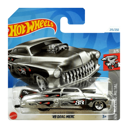 Машинка Базова Hot Wheels '49 Drag Merc Zamac Rolling Metal 1:64 HTB54 Silver - Retromagaz