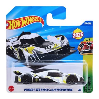 Машинка Базовая Hot Wheels Peugeot Peugeot 9X8 Hypercar Exotics 1:64 HYW11 White - Retromagaz