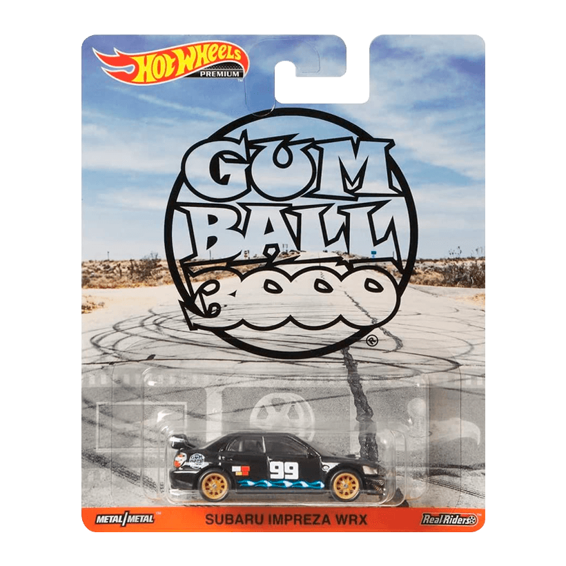 Машинка Premium Hot Wheels Gumball 3000 Subaru Impreza WRX Rep. Entertainment 1:64 FYP66 Black - Retromagaz