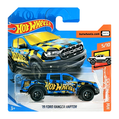 Машинка Базова Hot Wheels '19 Ford Ranger Raptor Hot Trucks 1:64 FYF09 Blue - Retromagaz