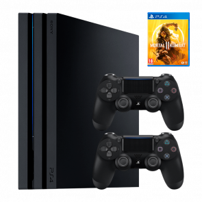 Набір Консоль Sony PlayStation 4 Pro CUH-70-71xx 1TB Black Б/У + Геймпад Бездротовий DualShock 4 Version 2 2шт + Гра Mortal Kombat 11 Російські Субтитри Набір Консоль Sony PlayStation 4 Pro CUH-70-71xx 1TB Black Б/У + Геймпад Бездротовий DualShock 4 Version 2 2шт + Гра Mortal Kombat 11 Російські Субтитри - Retromagaz