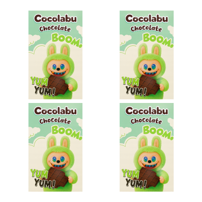 Набір Шоколад Молочний 4шт Cocolabu Лабубу Boom Green 80g - Retromagaz