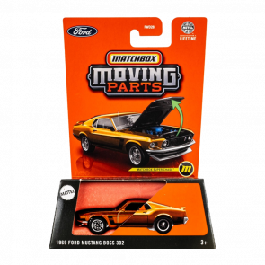 Тематична Машинка Matchbox 1969 Ford Mustang Boss 302 Chase Moving Parts 1:64 JBX02 Orange Тематична Машинка Matchbox 1969 Ford Mustang Boss 302 Chase Moving Parts 1:64 JBX02 Orange - Retromagaz