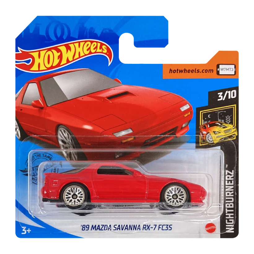 Машинка Базова Hot Wheels '89 Mazda Savanna RX-7 FC3S Nightburnerz 1:64 GHB56 Red - Retromagaz