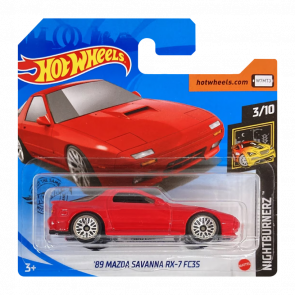Машинка Базовая Hot Wheels '89 Mazda Savanna RX-7 FC3S Nightburnerz 1:64 GHB56 Red