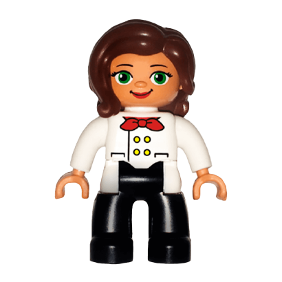 Фігурка Lego Girl Black Legs White Chefs Top Duplo 47394pb256 Б/У - Retromagaz