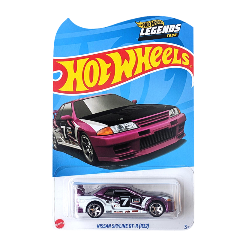 Машинка Базовая Hot Wheels Nissan Skyline GT-R (R32) Legends Tour 1:64 HCW06 Purple - Retromagaz