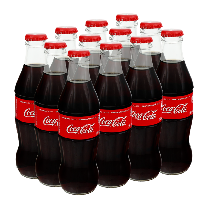 Набір Напій 12шт Coca-Cola Original Taste Скло 250ml - Retromagaz