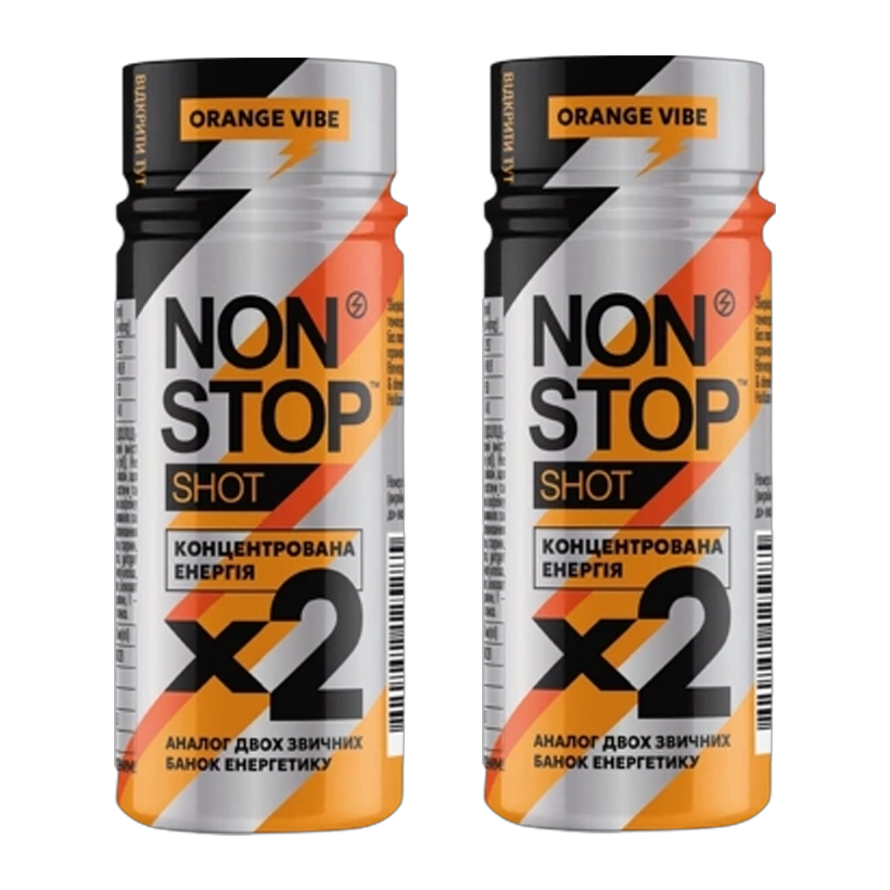 Набор Напиток Энергетический 2шт Non Stop Shot Orange Vibe 60ml - Retromagaz