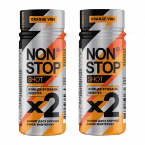 Набір Напій Енергетичний 2шт Non Stop Shot Orange Vibe 60ml - Retromagaz