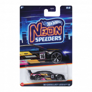 Тематическая Машинка Hot Wheels '16 Cadillac ATS-V R Neon Speeders 1:64 HLH72/HRW82 Black