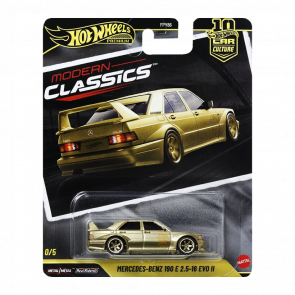 Машинка Premium Hot Wheels Mercedes-Benz 190 E 2.5-16 Evo II Chase Modern Classics 1:64 JKF18 Gold - Retromagaz