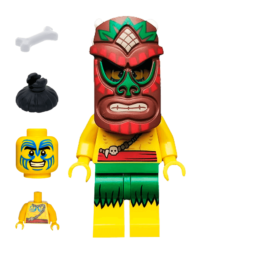 Фігурка Lego Series 11 Island Warrior Collectible Minifigures col11-5 col167 Б/У - Retromagaz